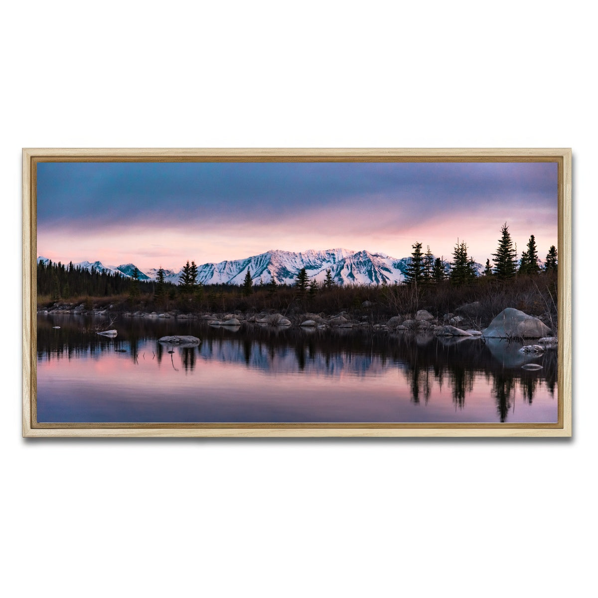AUTO-MOCKUP WHITE | Purple Reflections | 1 Piece | Natural Framed Canvas | group=2x1