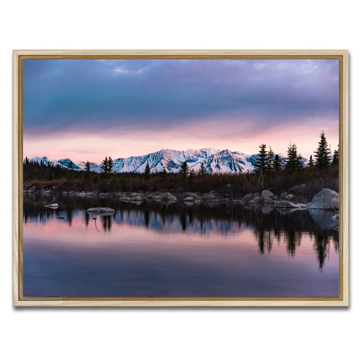 AUTO-MOCKUP WHITE | Purple Reflections | 1 Piece | Natural Framed Canvas | group=4x3