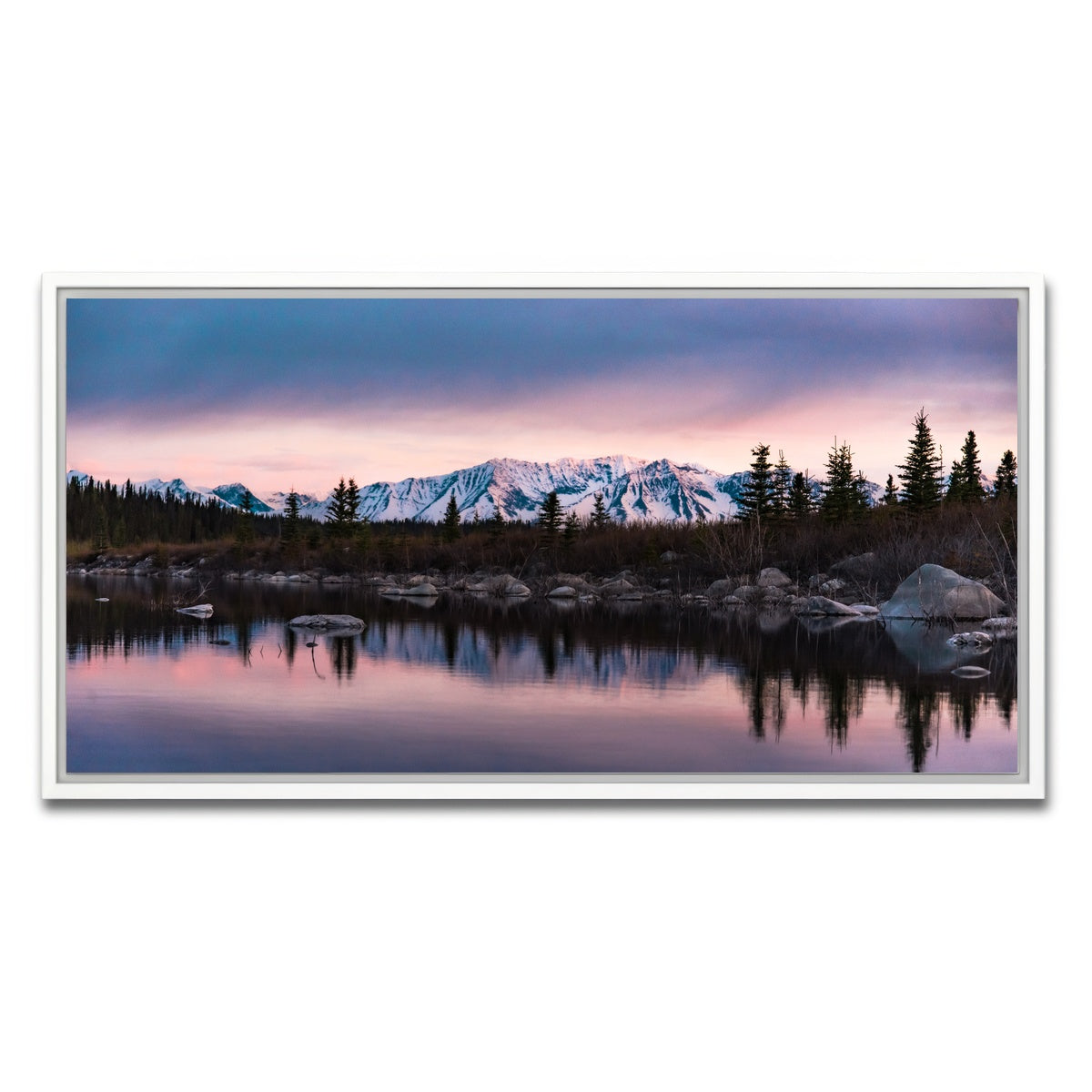 AUTO-MOCKUP WHITE | Purple Reflections | 1 Piece | White Framed Canvas | group=2x1