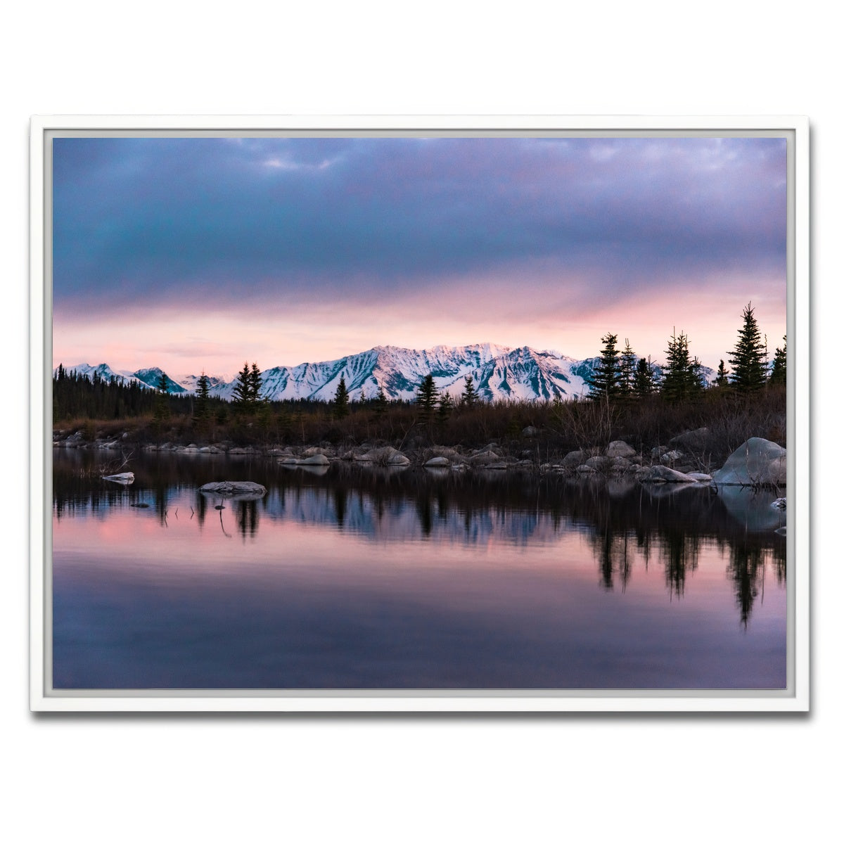 AUTO-MOCKUP WHITE | Purple Reflections | 1 Piece | White Framed Canvas | group=4x3