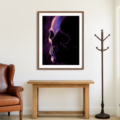 AUTO-MOCKUP ROOM | Purple Skull Wall Art