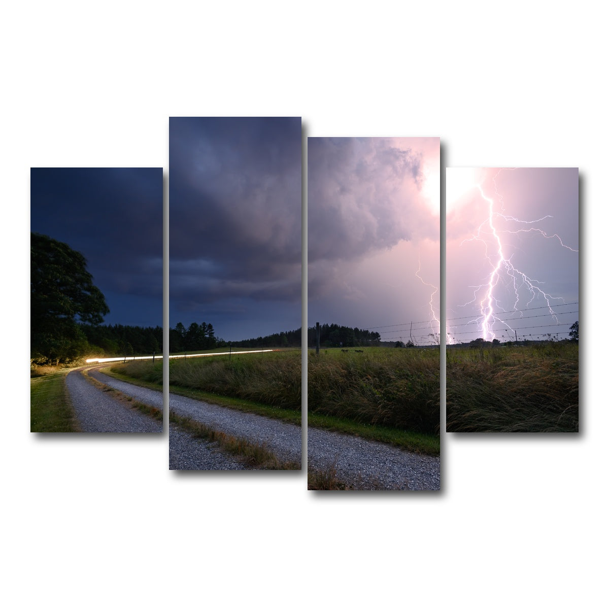 AUTO-MOCKUP WHITE | Purple Strike | 4 Piece | Gallery Wrap Canvas | group=4_short