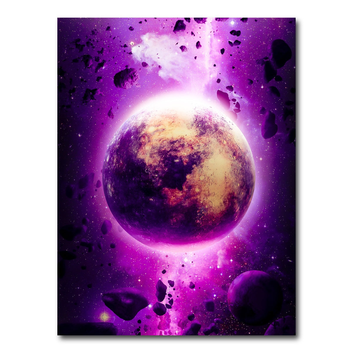 AUTO-MOCKUP WHITE | Purple planet | 1 Piece | Gallery Wrap Canvas | group=3x4