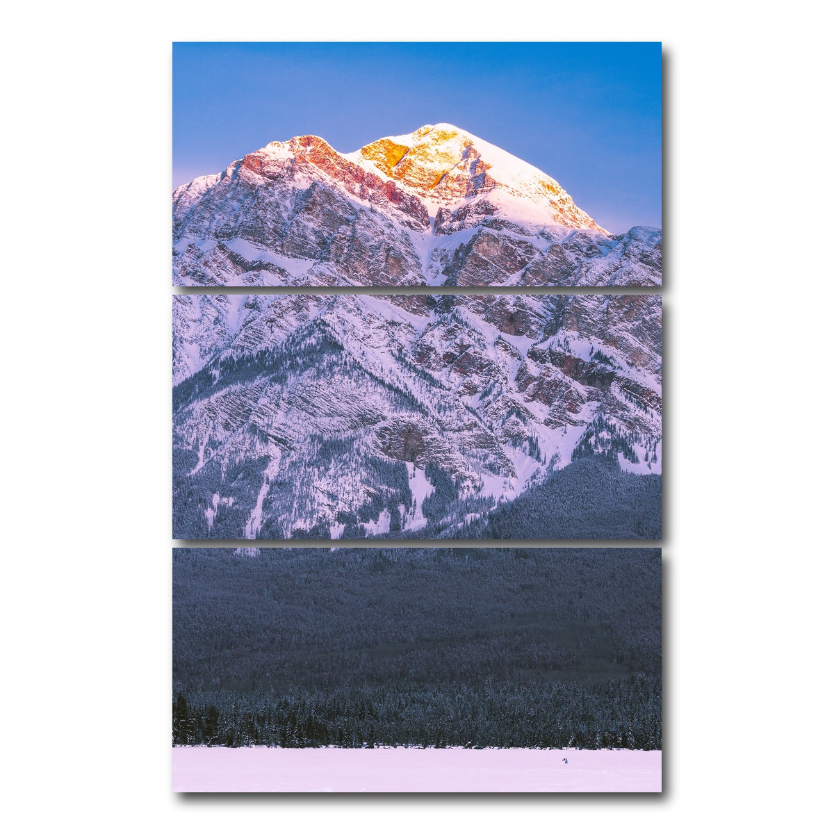 AUTO-MOCKUP WHITE | Pyramid Lake Sunrise | 3 Piece | Gallery Wrap Canvas | group=12x24_stacked