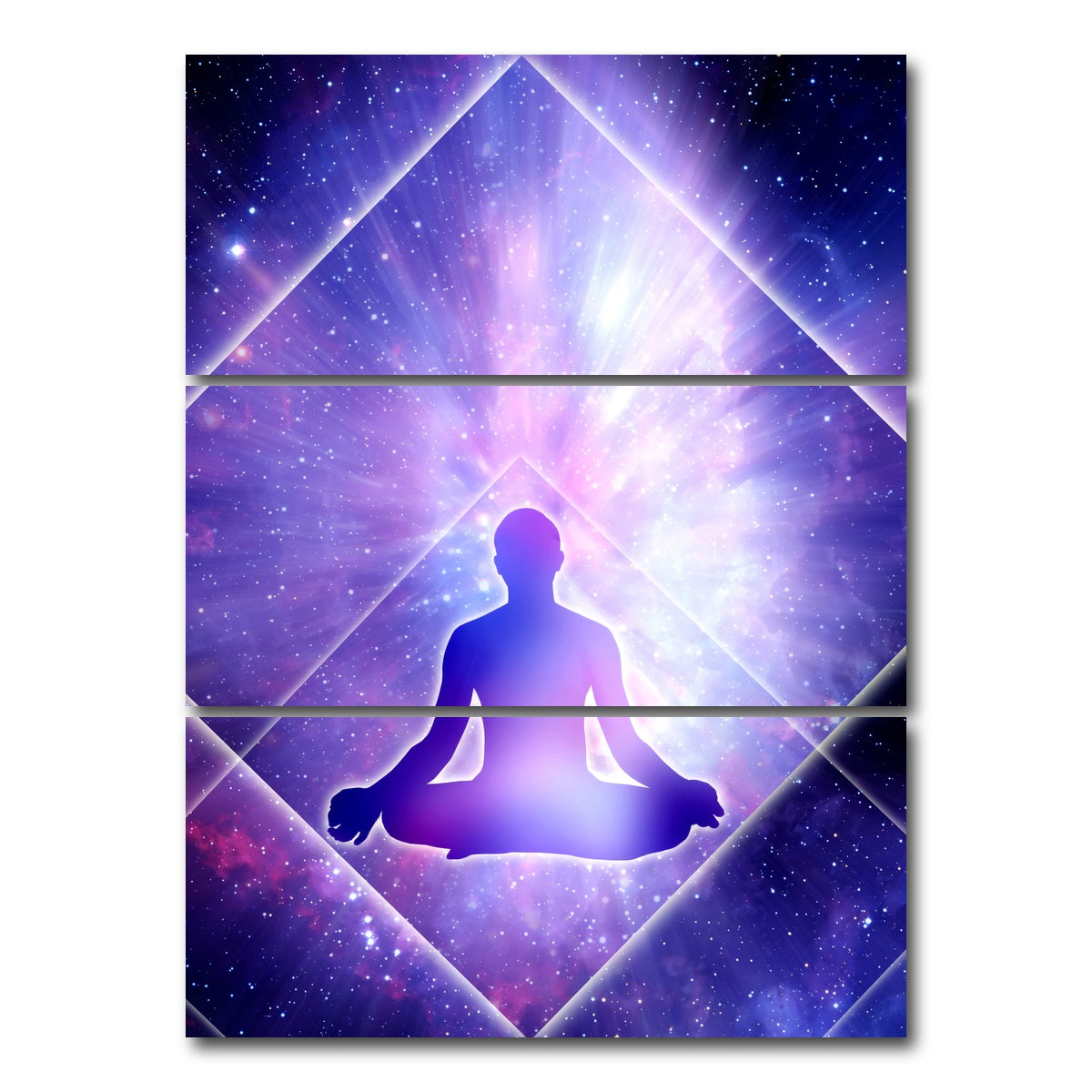 AUTO-MOCKUP WHITE | Pyramid of healing | 3 Piece | Gallery Wrap Canvas | group=8x18_stacked