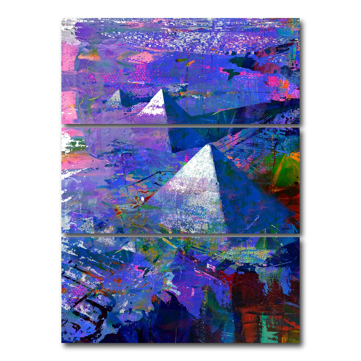 AUTO-MOCKUP WHITE | Pyramids | 3 Piece | Gallery Wrap Canvas | group=8x18_stacked