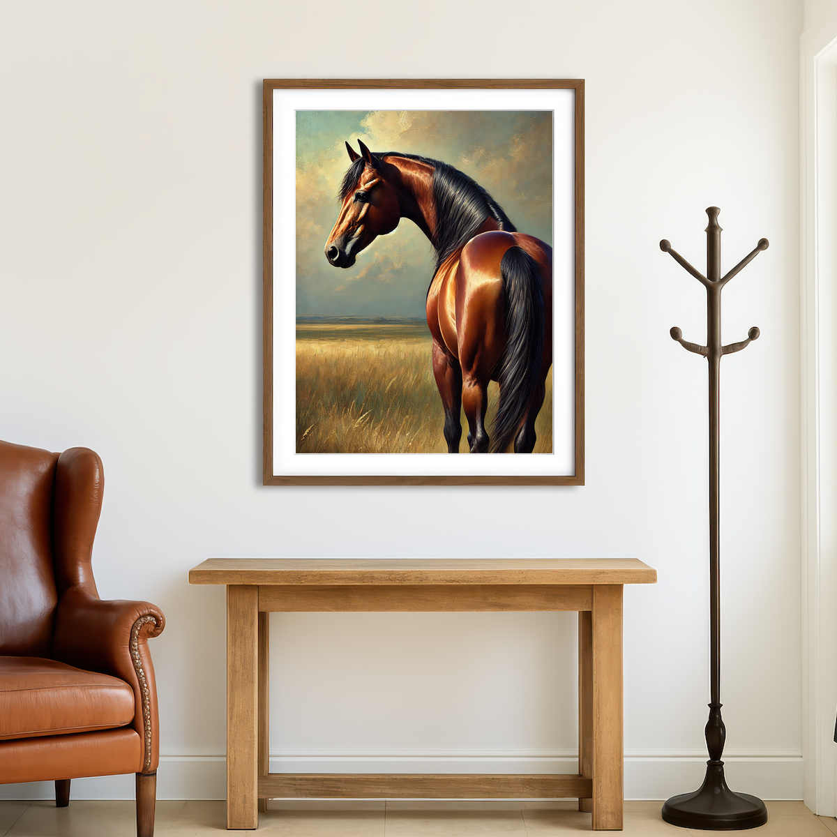 AUTO-MOCKUP ROOM | Quarter Horse Painting Wall Art