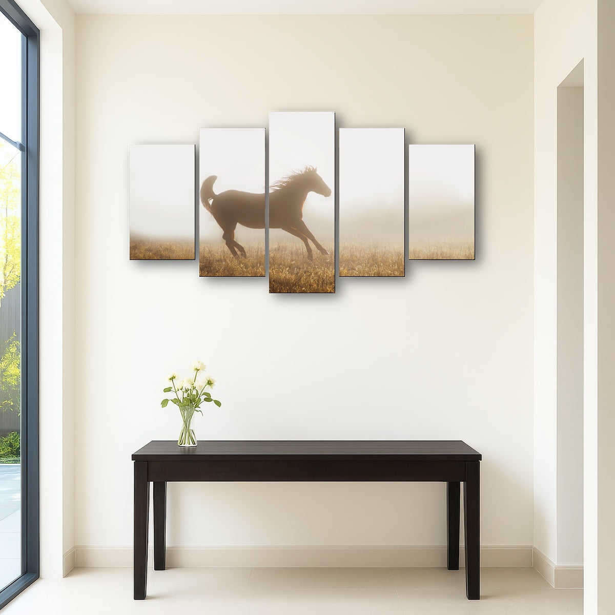 AUTO-MOCKUP ROOM | Quarter Horse Running in Fog