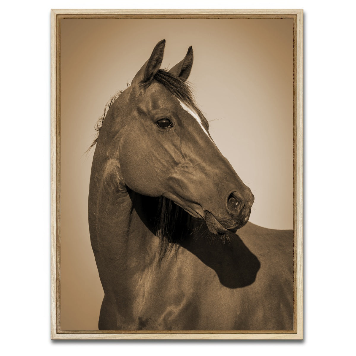 AUTO-MOCKUP WHITE | Quarter Horse | 1 Piece | Natural Framed Canvas | group=3x4