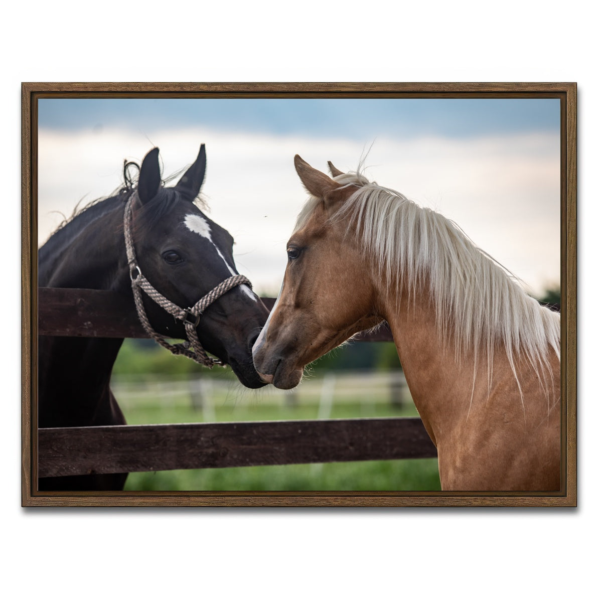 AUTO-MOCKUP WHITE | Quarter Horses | 1 Piece | Walnut Framed Canvas | group=4x3