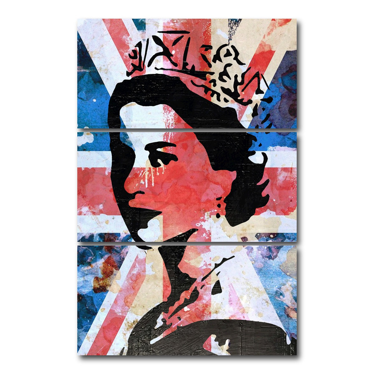 AUTO-MOCKUP WHITE | Queen Union Jack | 3 Piece | Gallery Wrap Canvas | group=12x24_stacked