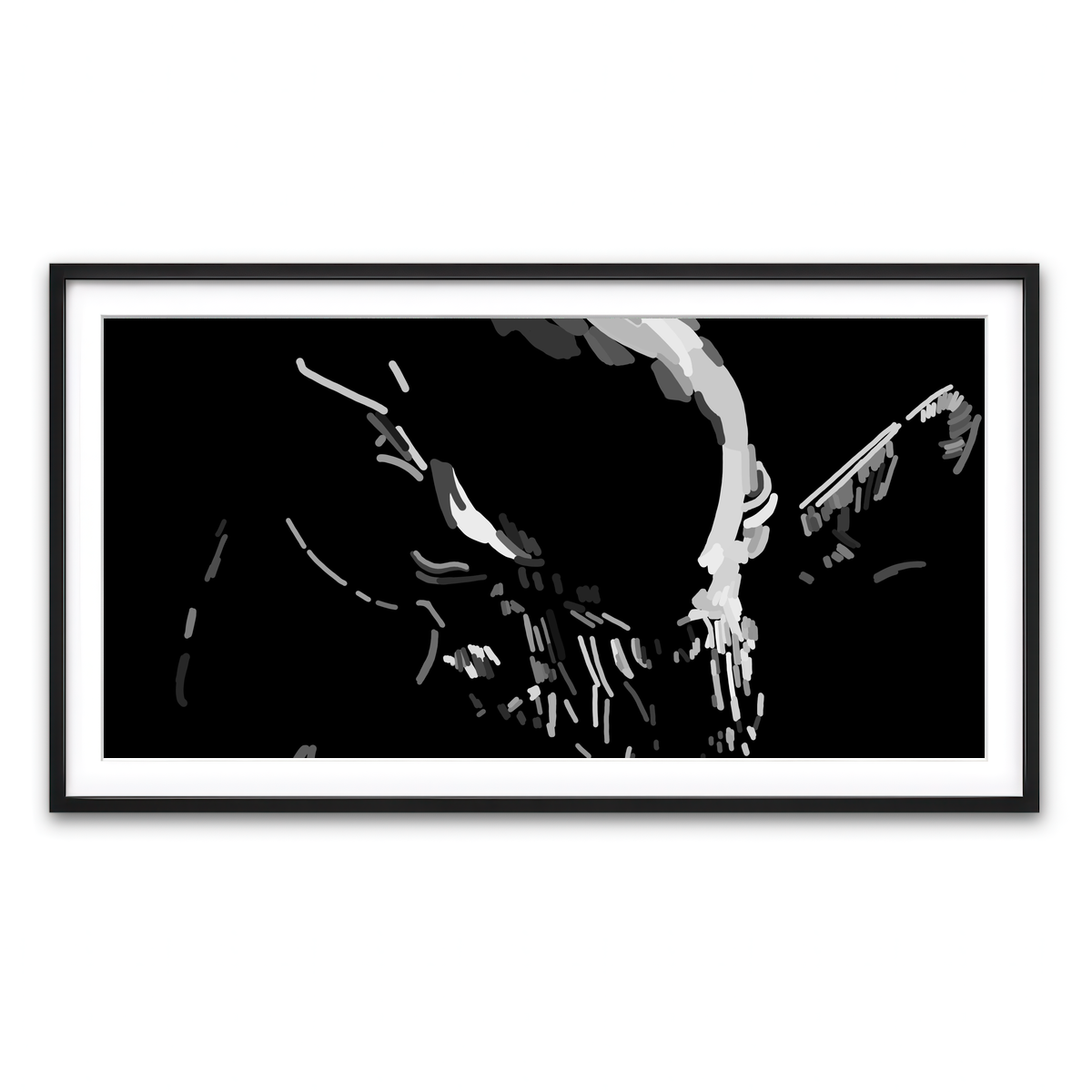 Framed Print 2x1 Black