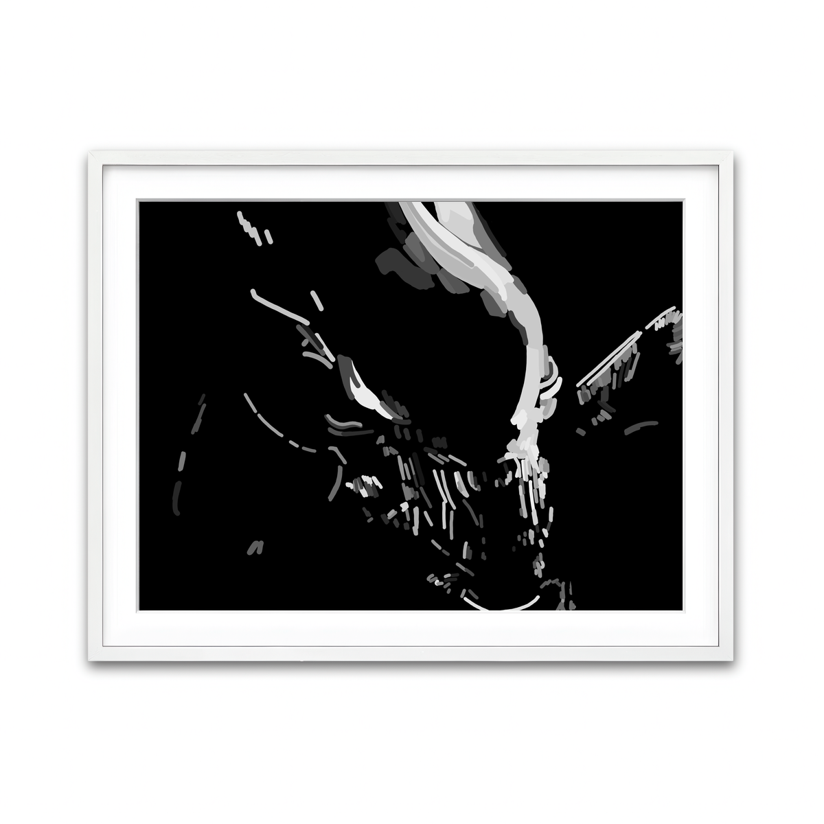 Framed Print 4x3 White