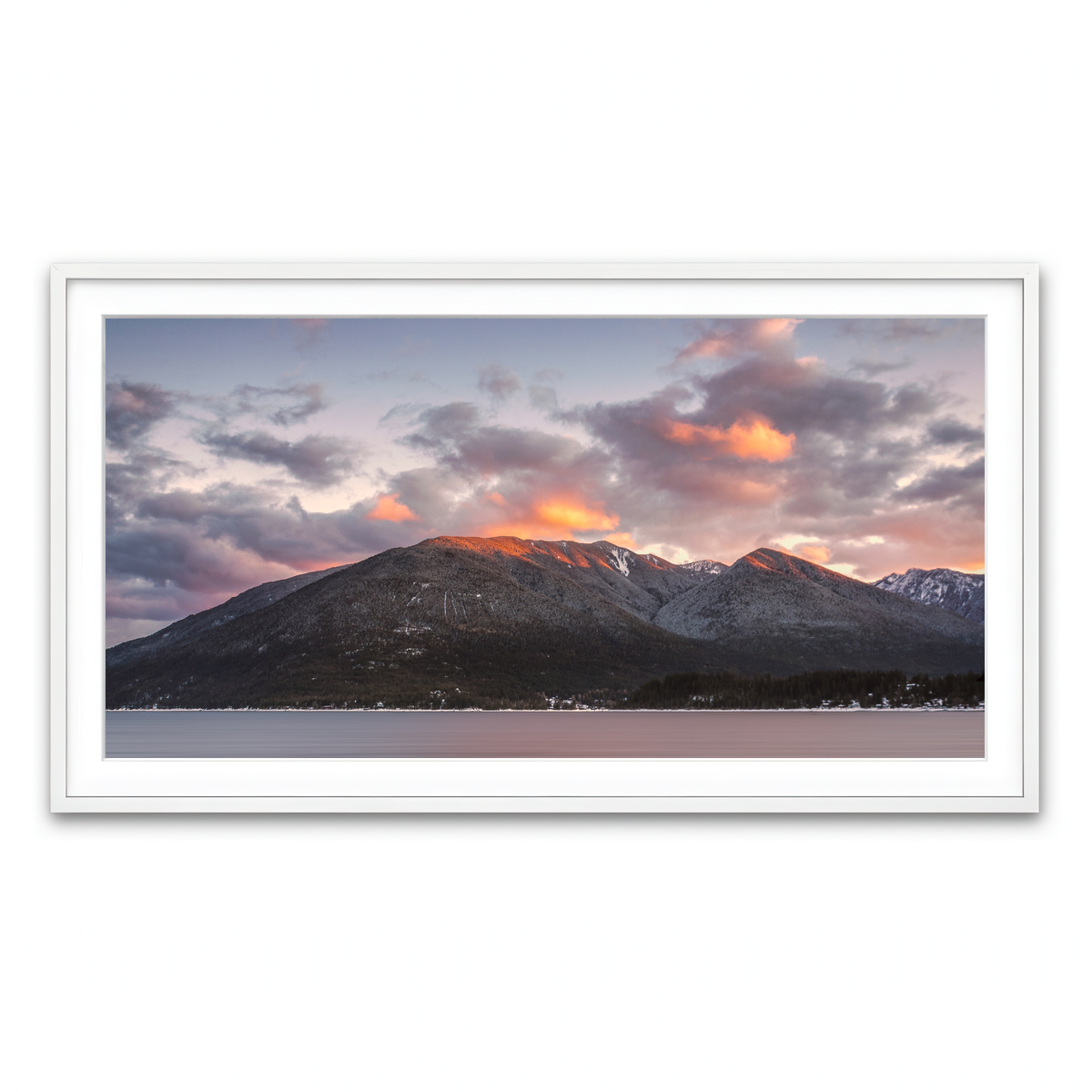 Framed Print 2x1 White