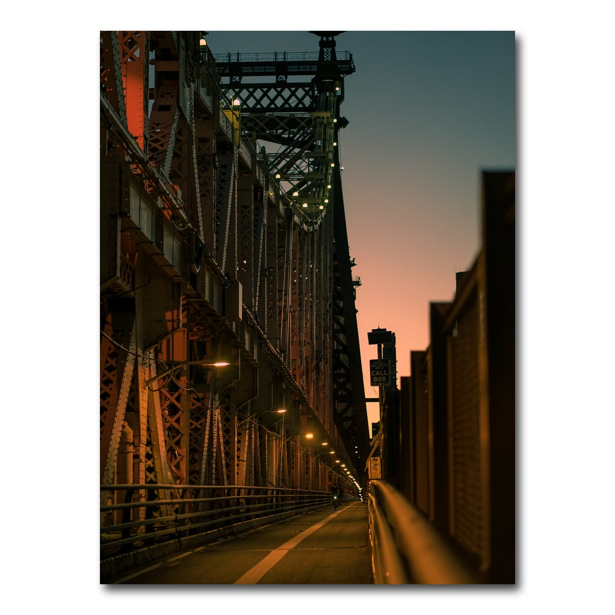 AUTO-MOCKUP WHITE | Queensboro Bridge Sunset | 1 Piece | Gallery Wrap Canvas | group=3x4