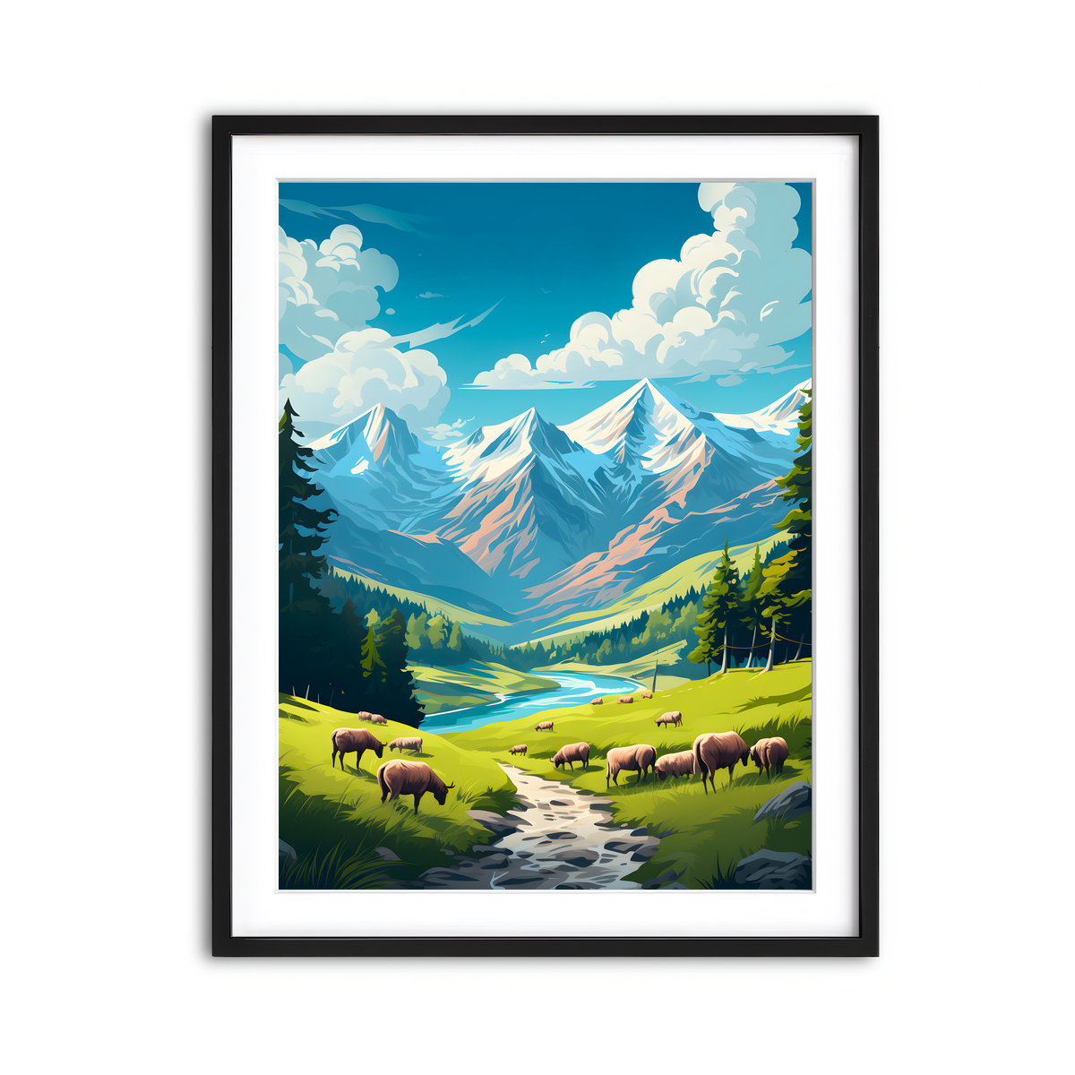 Framed Print 3x4 Black