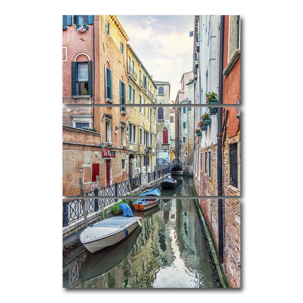 AUTO-MOCKUP WHITE | Quiet Venice | 3 Piece | Gallery Wrap Canvas | group=12x24_stacked
