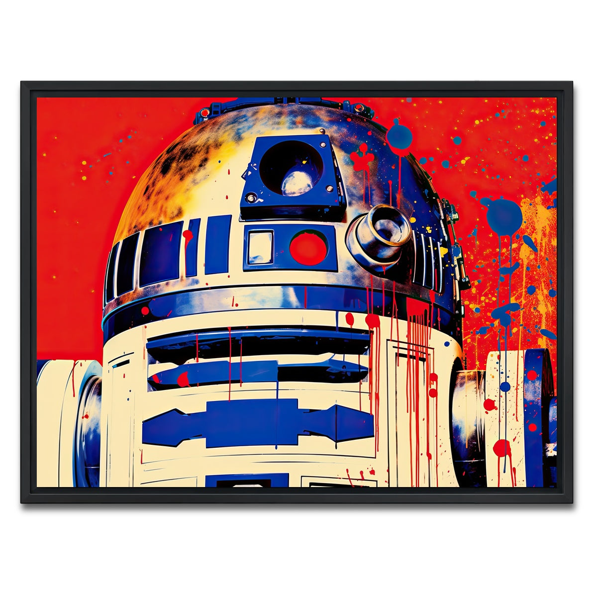 AUTO-MOCKUP WHITE | R2-D2 | 1 Piece | Black Framed Canvas | group=4x3