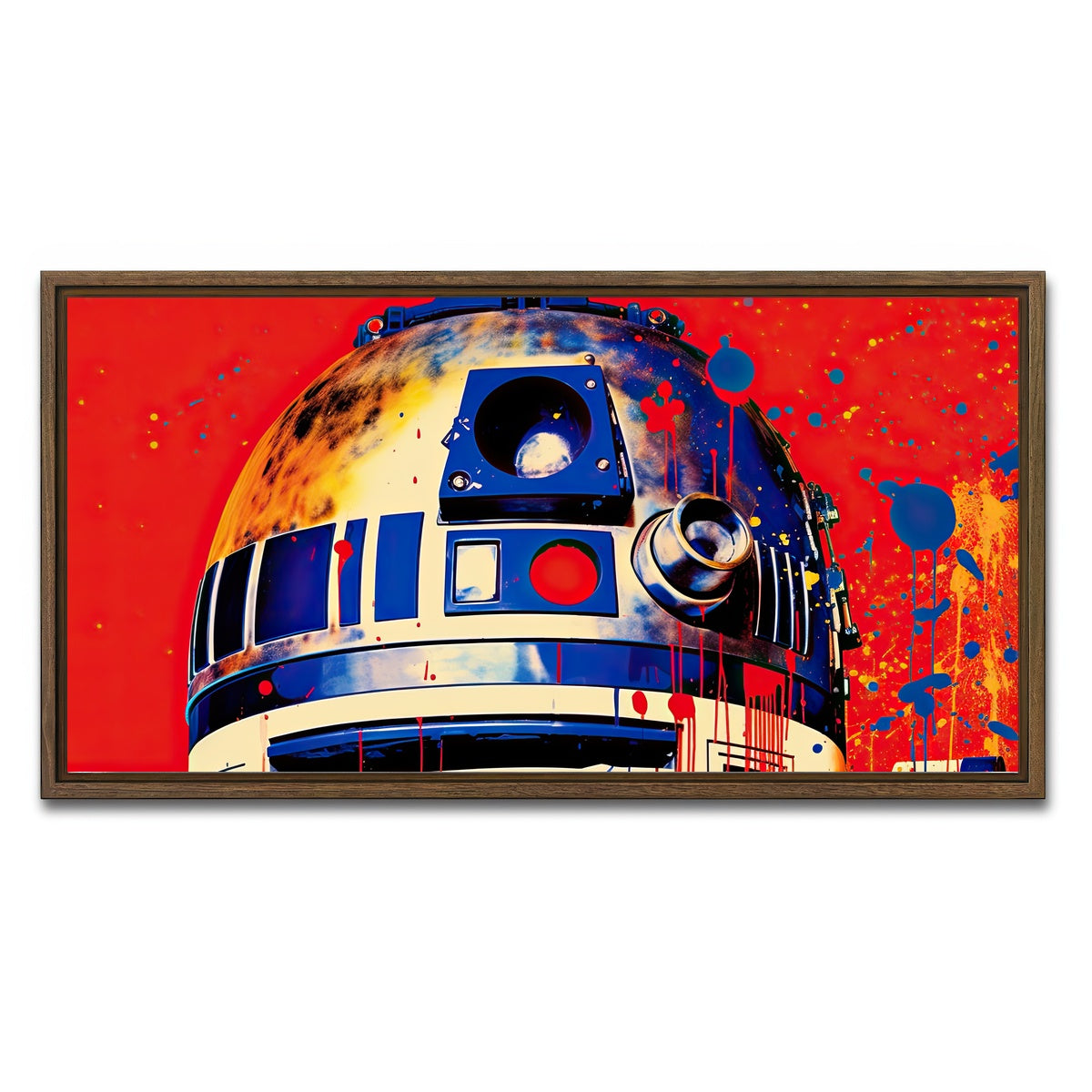 AUTO-MOCKUP WHITE | R2-D2 | 1 Piece | Walnut Framed Canvas | group=2x1