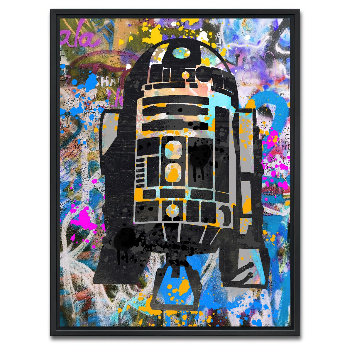 AUTO-MOCKUP WHITE | R2D2 | 1 Piece | Black Framed Canvas | group=3x4