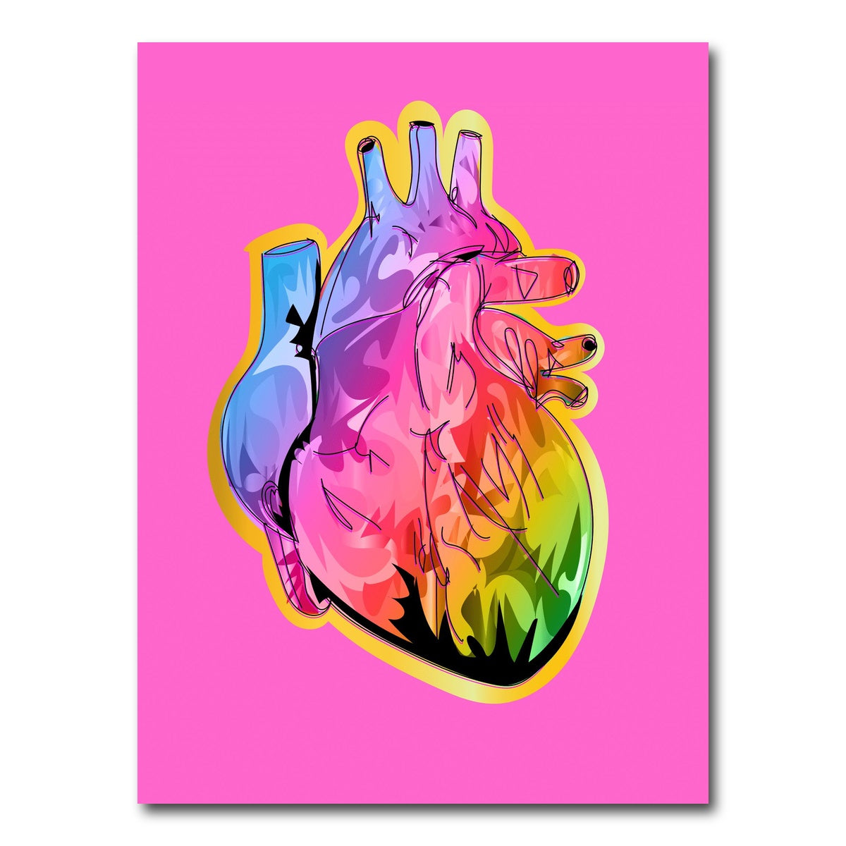 AUTO-MOCKUP WHITE | RED HEART | 1 Piece | Gallery Wrap Canvas | group=3x4