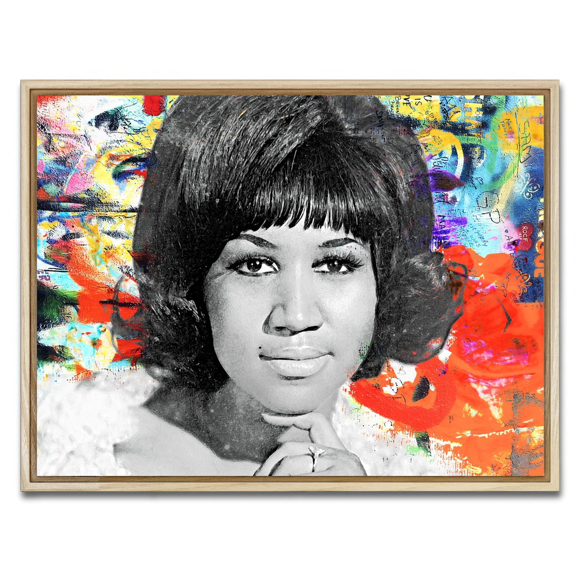 AUTO-MOCKUP WHITE | RESPECT | 1 Piece | Natural Framed Canvas | group=4x3