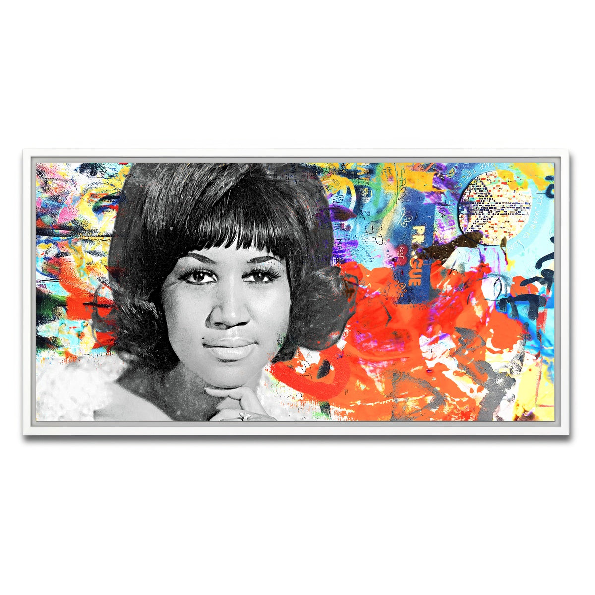 AUTO-MOCKUP WHITE | RESPECT | 1 Piece | White Framed Canvas | group=2x1