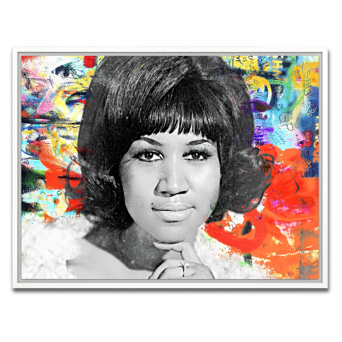 AUTO-MOCKUP WHITE | RESPECT | 1 Piece | White Framed Canvas | group=4x3