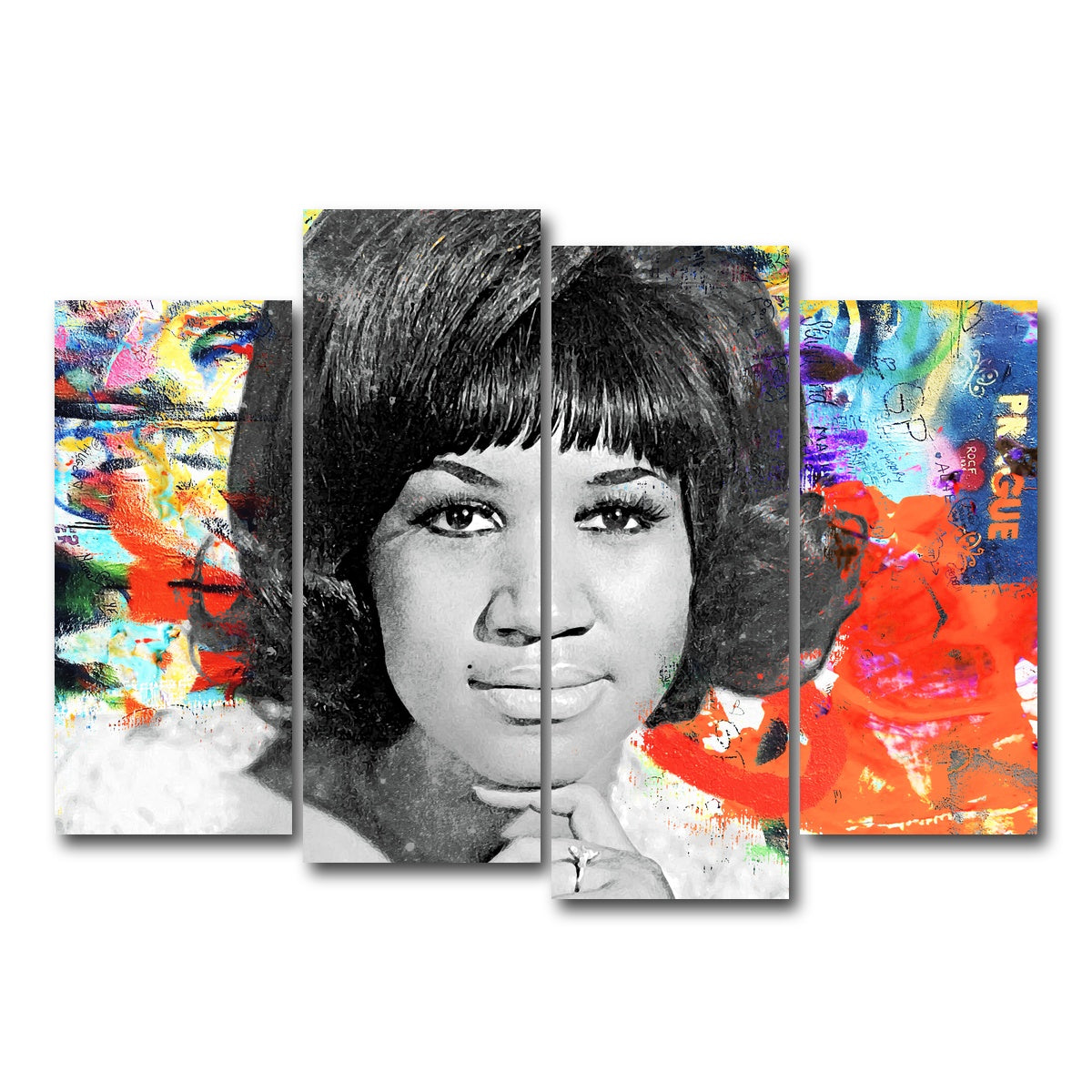 AUTO-MOCKUP WHITE | RESPECT | 4 Piece | Gallery Wrap Canvas | group=4_normal