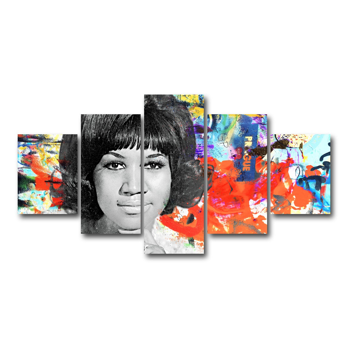 AUTO-MOCKUP WHITE | RESPECT | 5 Piece | Gallery Wrap Canvas | group=5_short