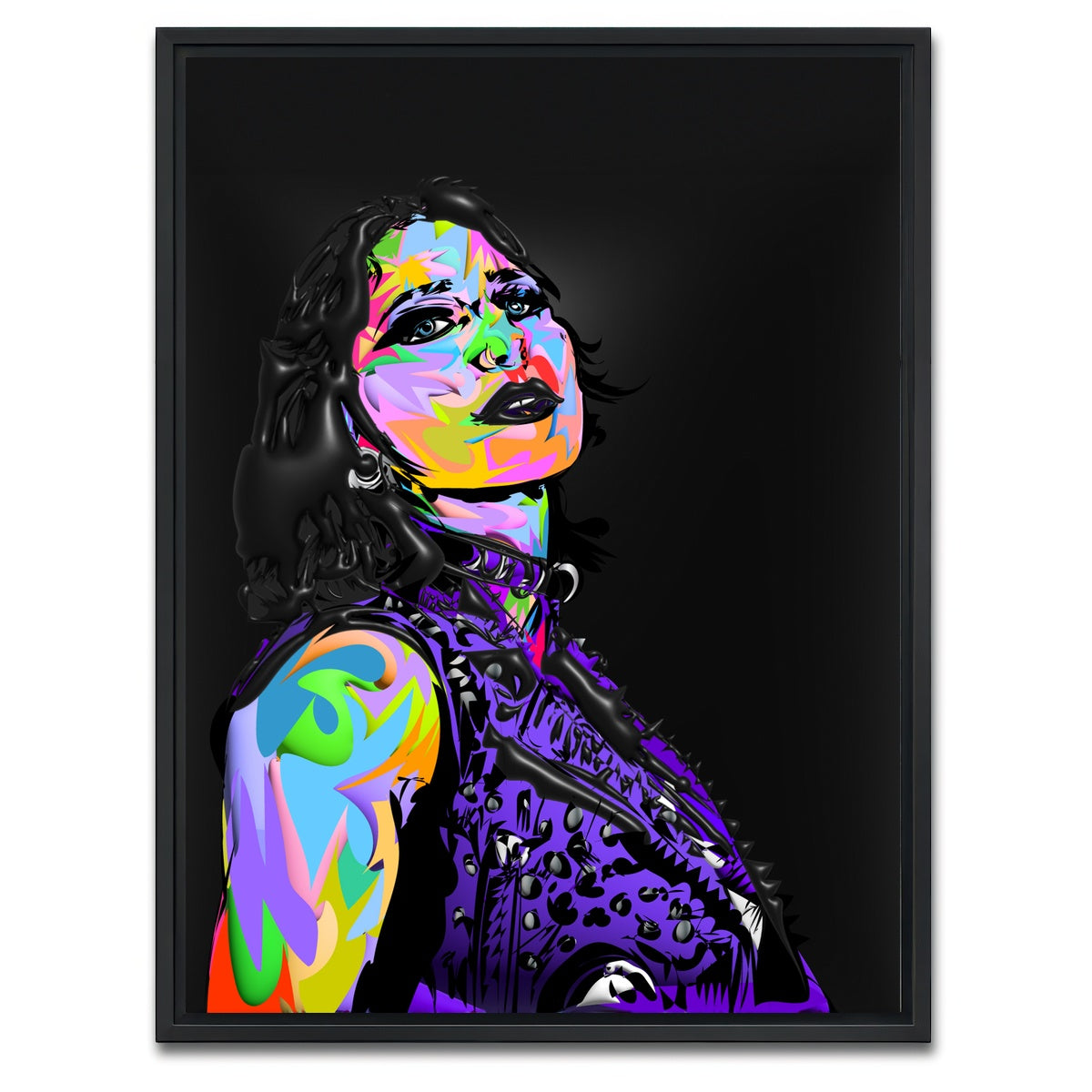 AUTO-MOCKUP WHITE | RHEA RIPLEY FACE | 1 Piece | Black Framed Canvas | group=3x4