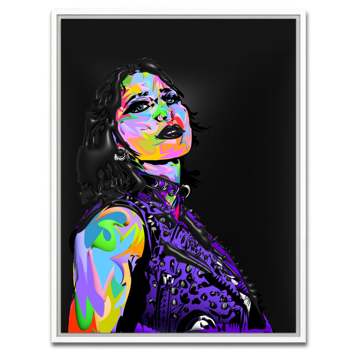 AUTO-MOCKUP WHITE | RHEA RIPLEY FACE | 1 Piece | White Framed Canvas | group=3x4