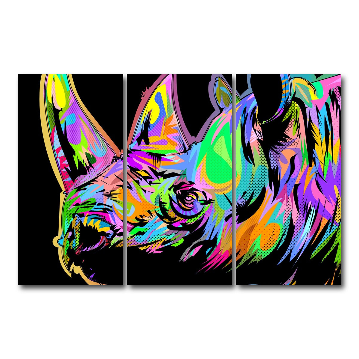 AUTO-MOCKUP WHITE | RHINO | 3 Piece | Gallery Wrap Canvas | group=12x24