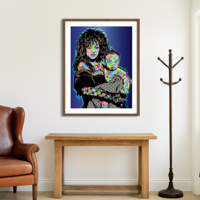 AUTO-MOCKUP ROOM | Rihanna and Child Wall Art