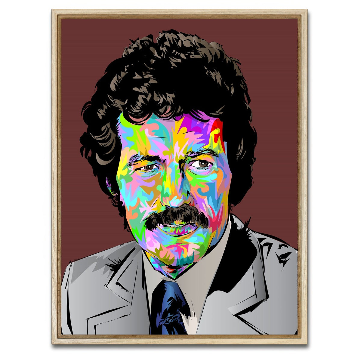 AUTO-MOCKUP WHITE | RIP ALEX TREBEK | 1 Piece | Natural Framed Canvas | group=3x4