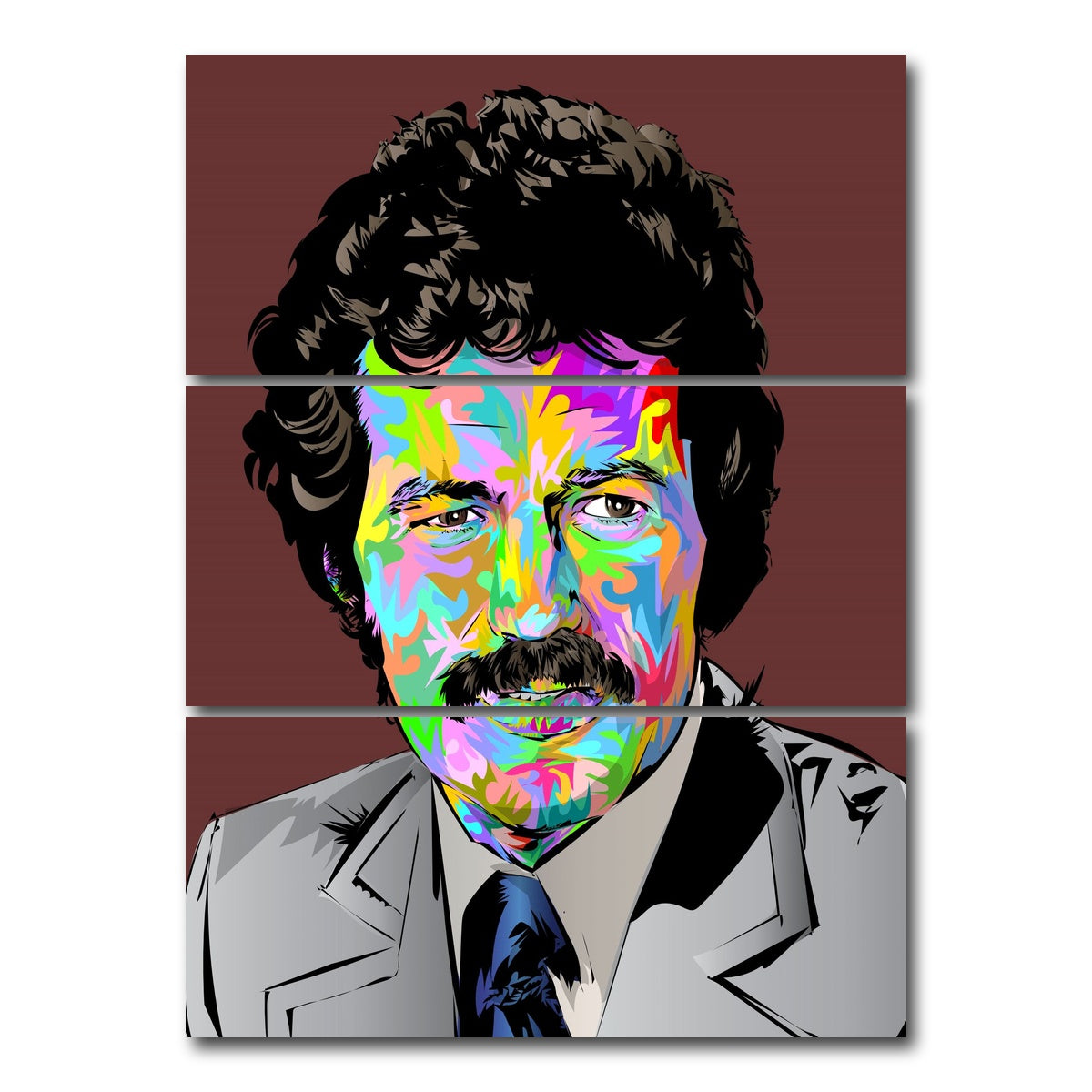 AUTO-MOCKUP WHITE | RIP ALEX TREBEK | 3 Piece | Gallery Wrap Canvas | group=8x18_stacked