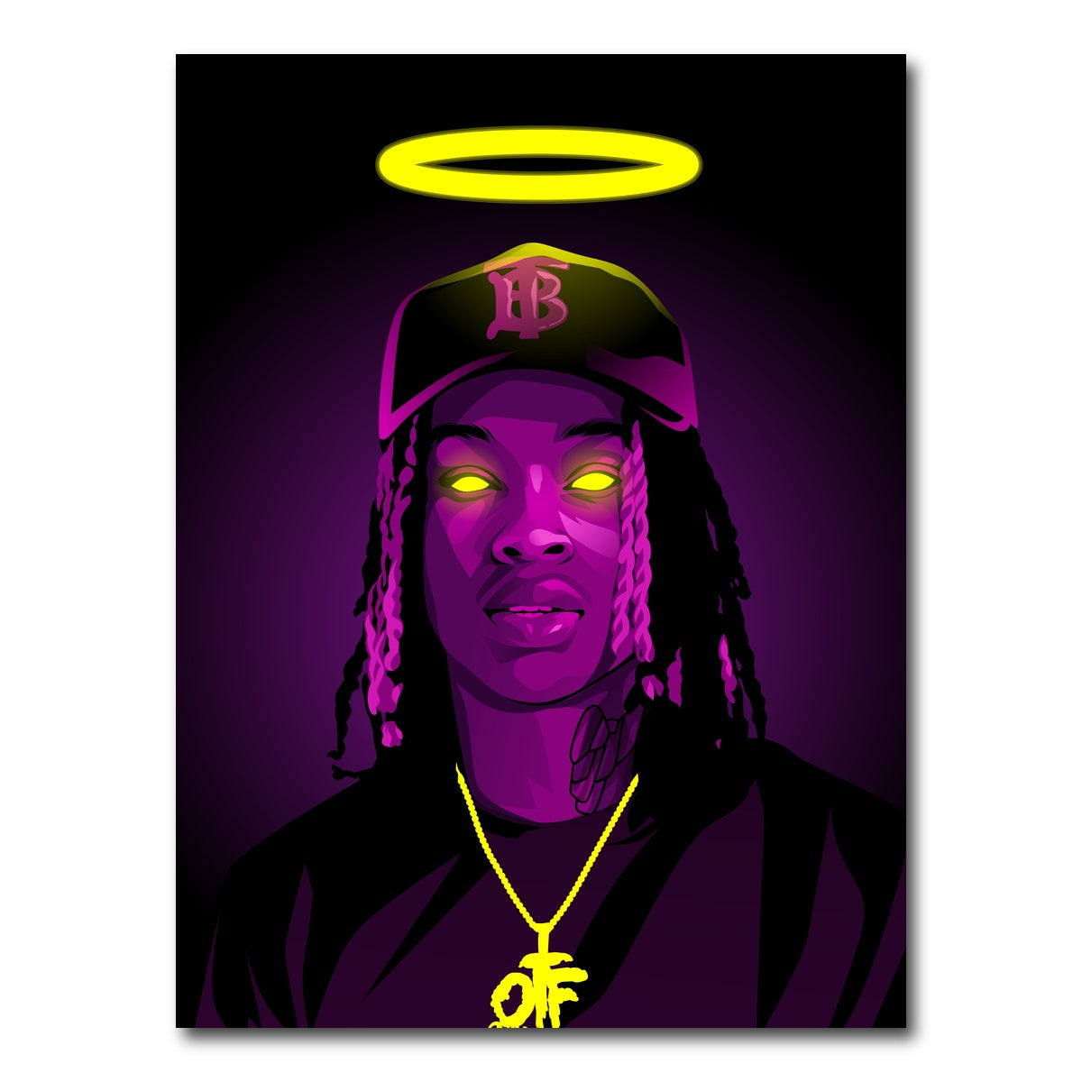 AUTO-MOCKUP WHITE | RIP King Von | 1 Piece | Gallery Wrap Canvas | group=3x4