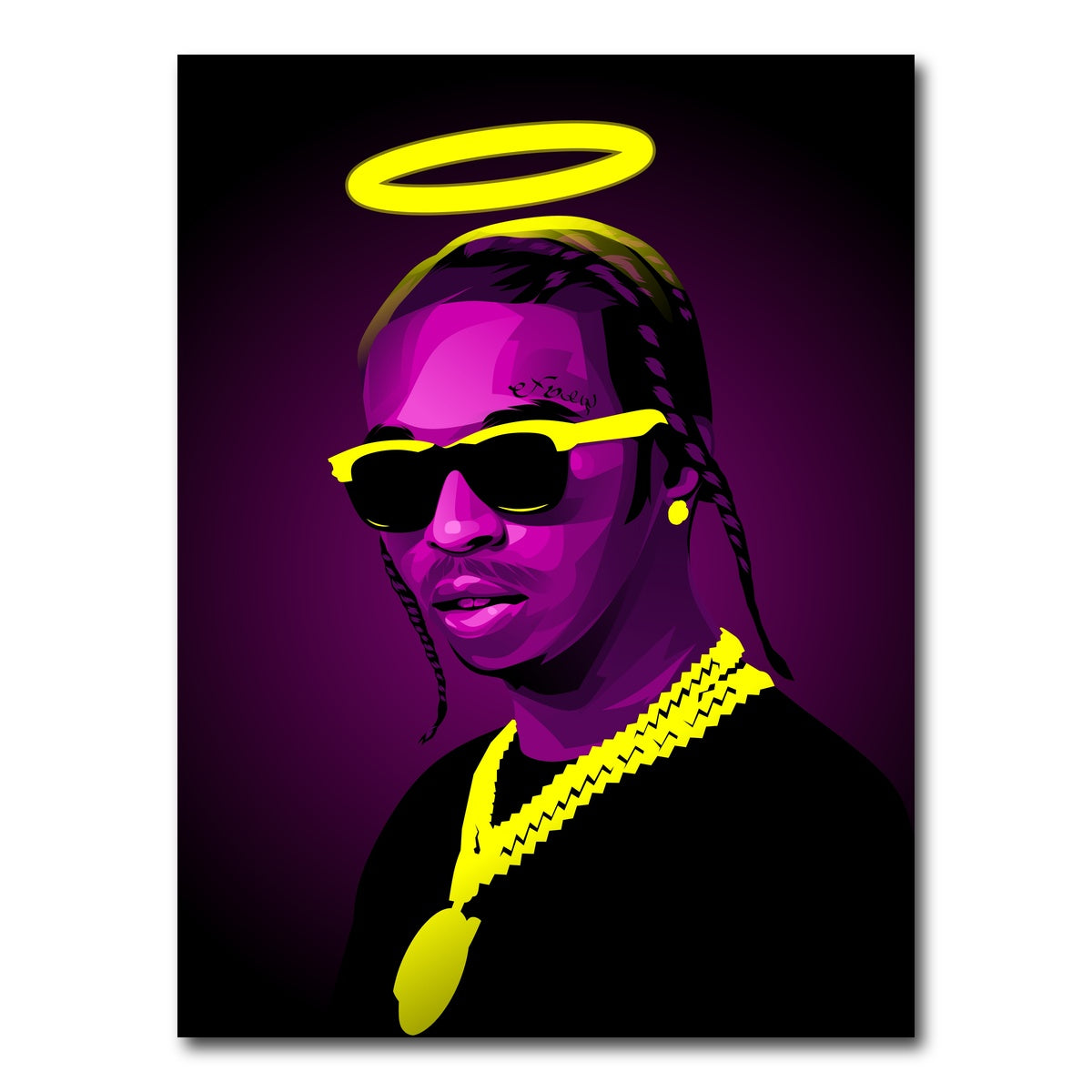 AUTO-MOCKUP WHITE | RIP Pop Smoke | 1 Piece | Gallery Wrap Canvas | group=3x4