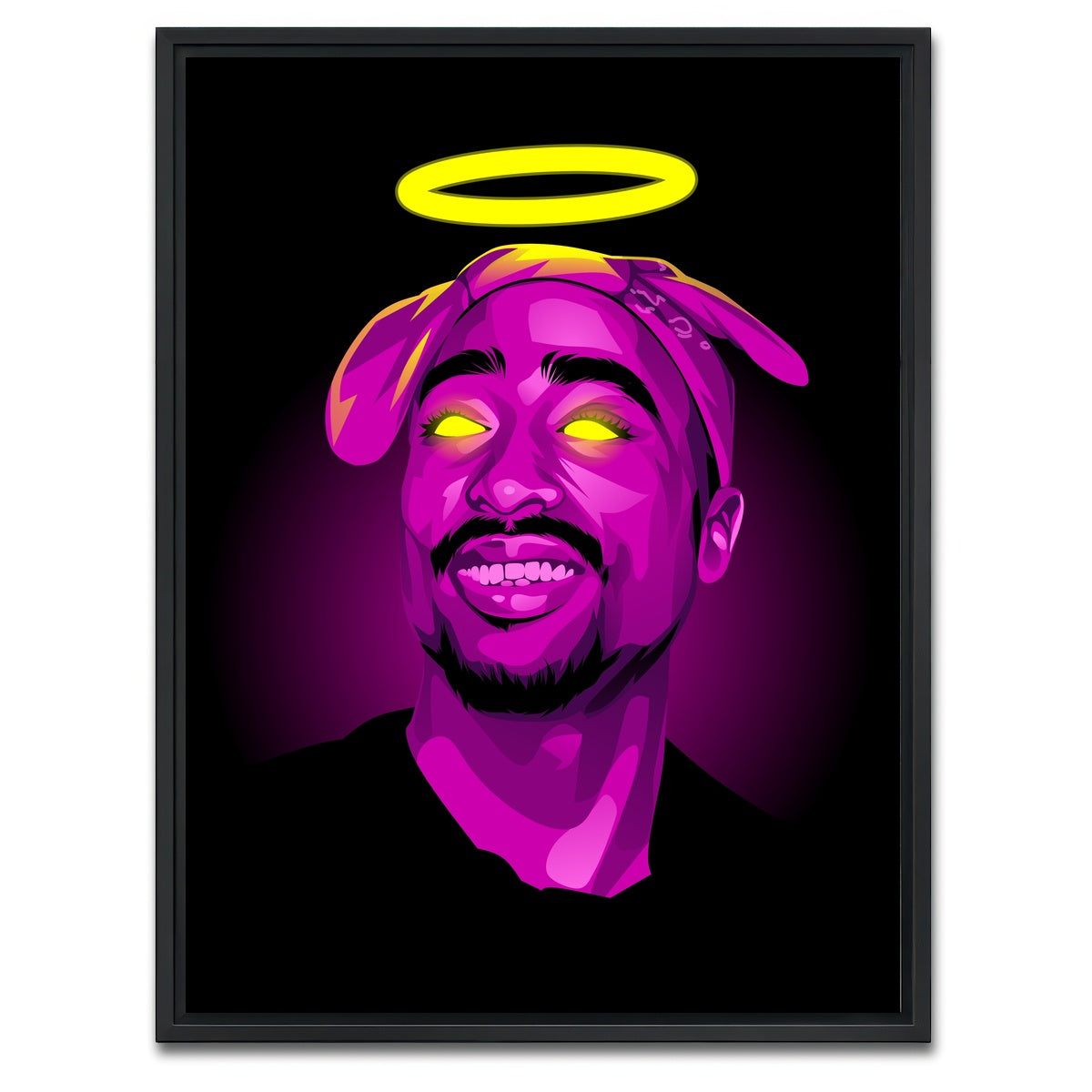 AUTO-MOCKUP WHITE | RIP Tupacshakur | 1 Piece | Black Framed Canvas | group=3x4