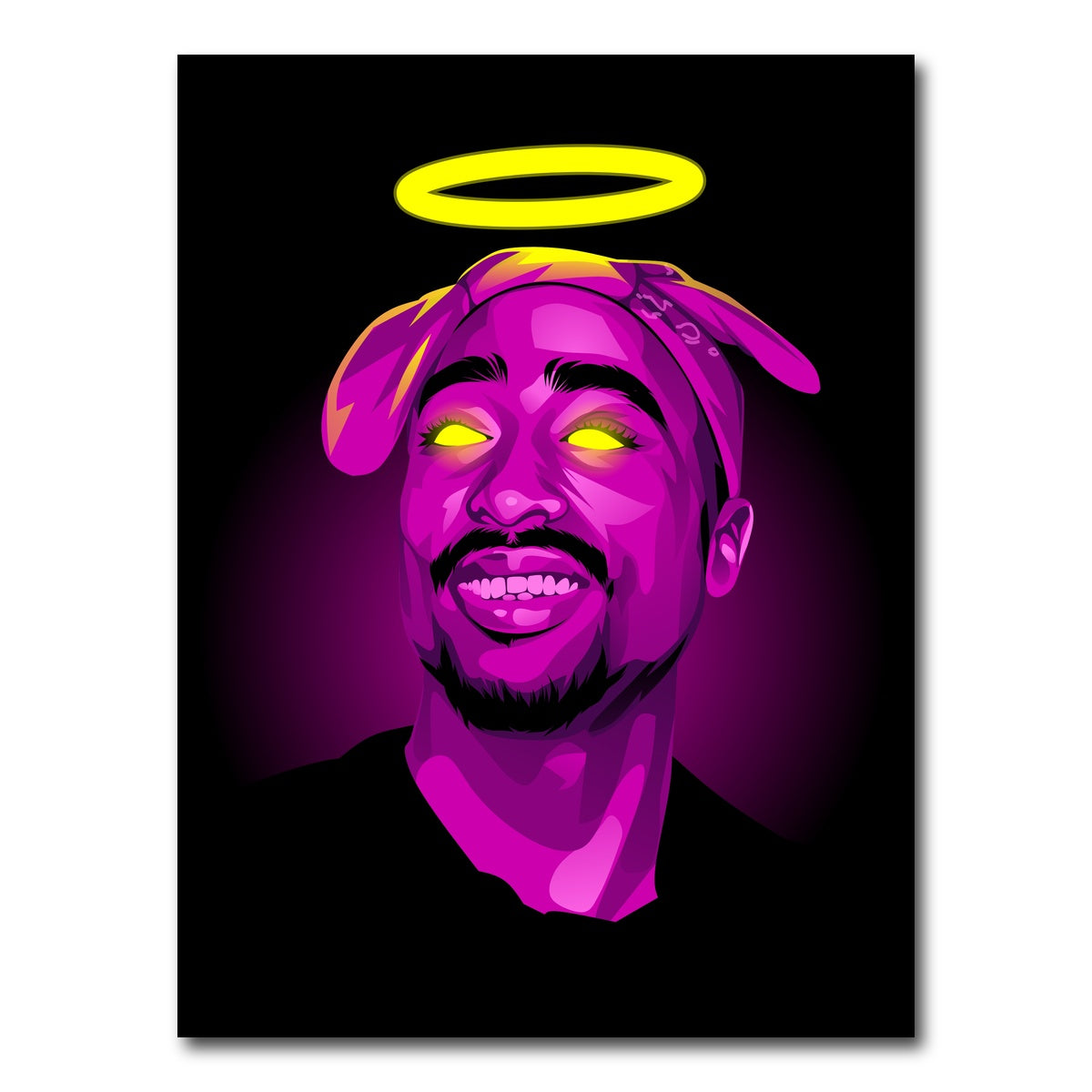 AUTO-MOCKUP WHITE | RIP Tupacshakur | 1 Piece | Gallery Wrap Canvas | group=3x4