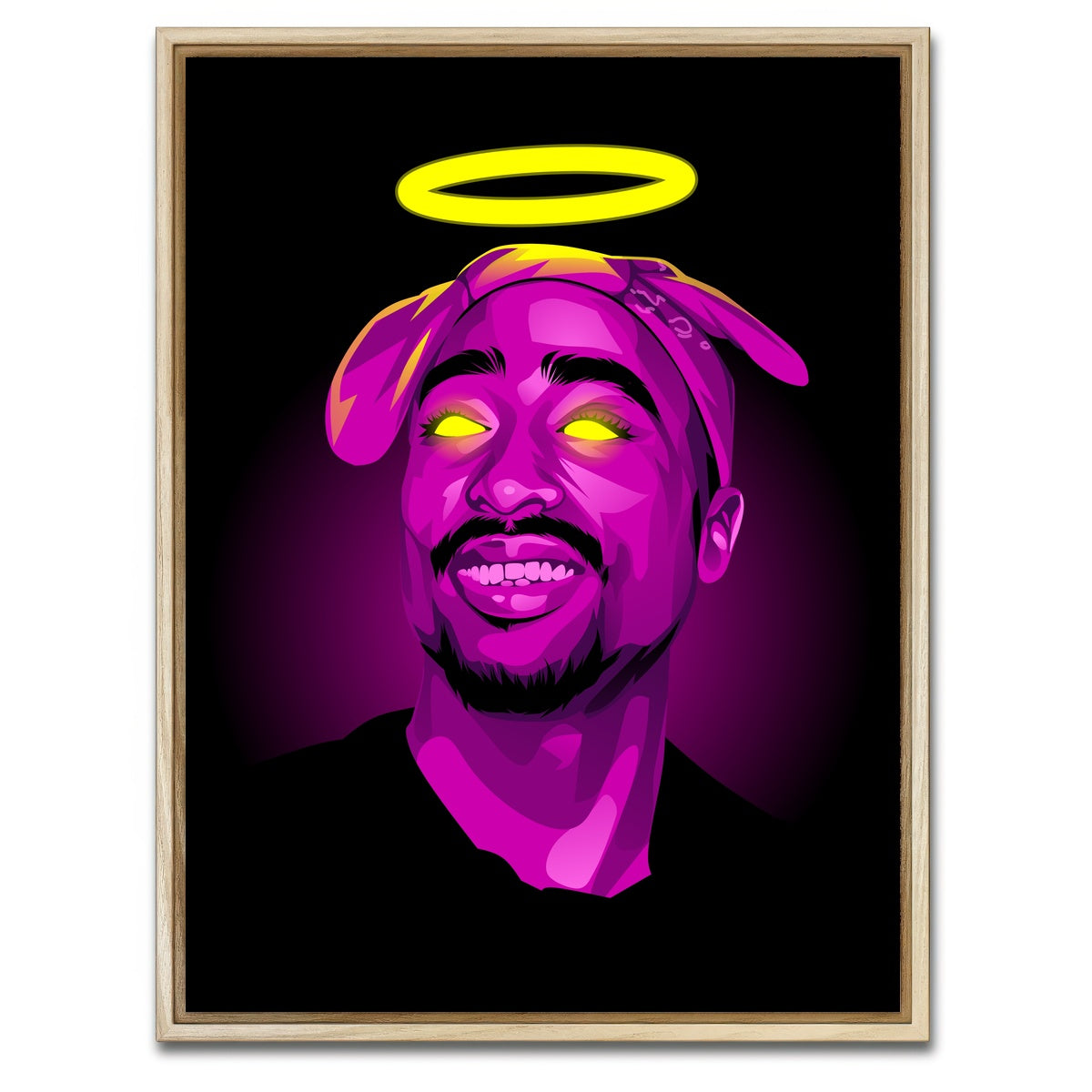 AUTO-MOCKUP WHITE | RIP Tupacshakur | 1 Piece | Natural Framed Canvas | group=3x4