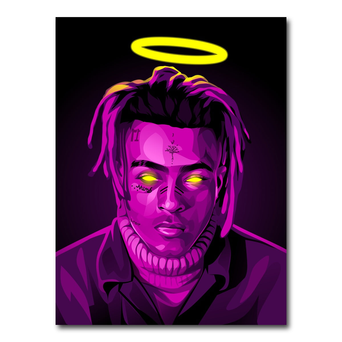 AUTO-MOCKUP WHITE | RIP Xxxtentacion | 1 Piece | Gallery Wrap Canvas | group=3x4