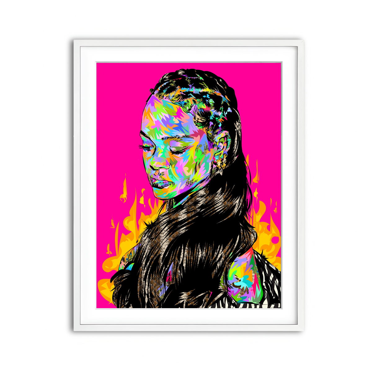 Framed Print 3x4 White