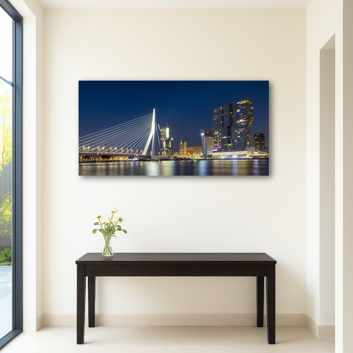 AUTO-MOCKUP ROOM | ROTTERDAM Erasmus Bridge at night