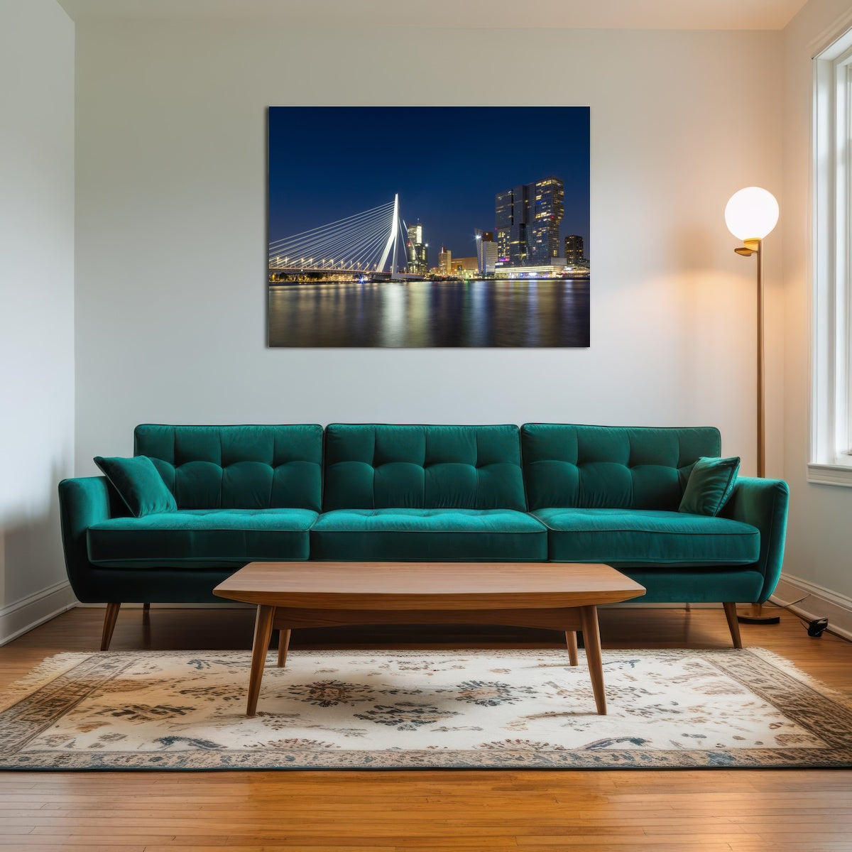 AUTO-MOCKUP ROOM | ROTTERDAM Erasmus Bridge at night