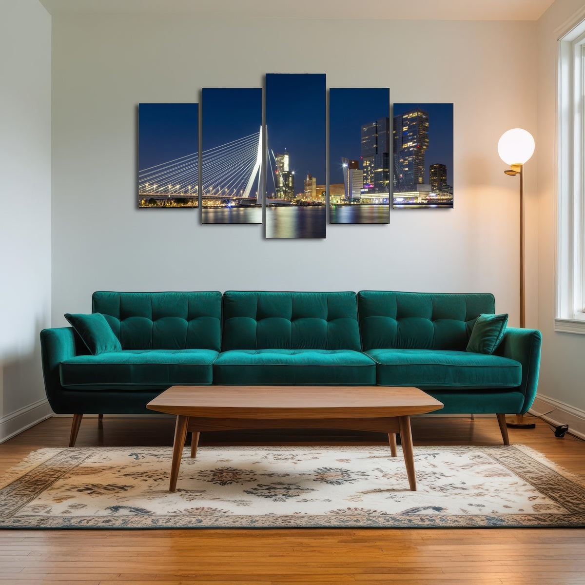 AUTO-MOCKUP ROOM | ROTTERDAM Erasmus Bridge at night