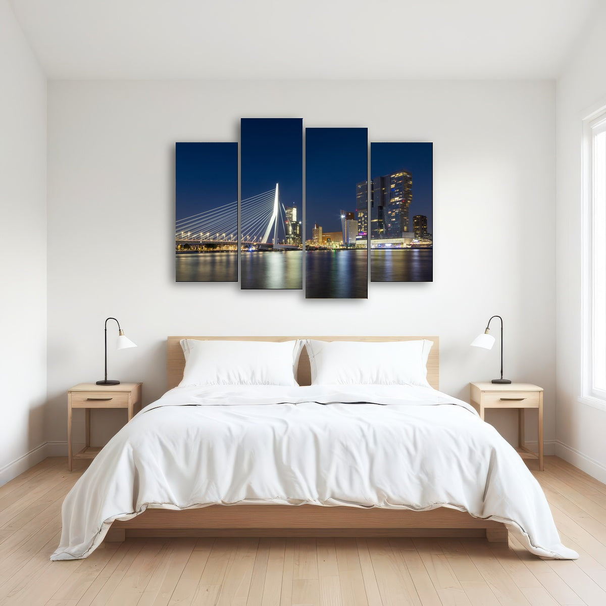 AUTO-MOCKUP ROOM | ROTTERDAM Erasmus Bridge at night