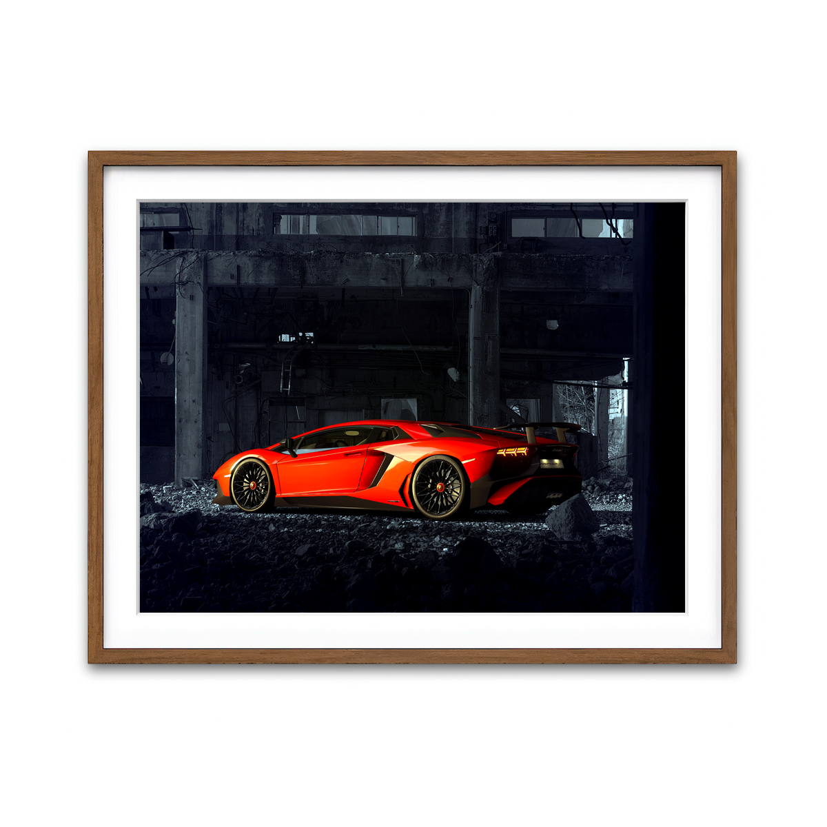 Framed Print 4x3 Walnut