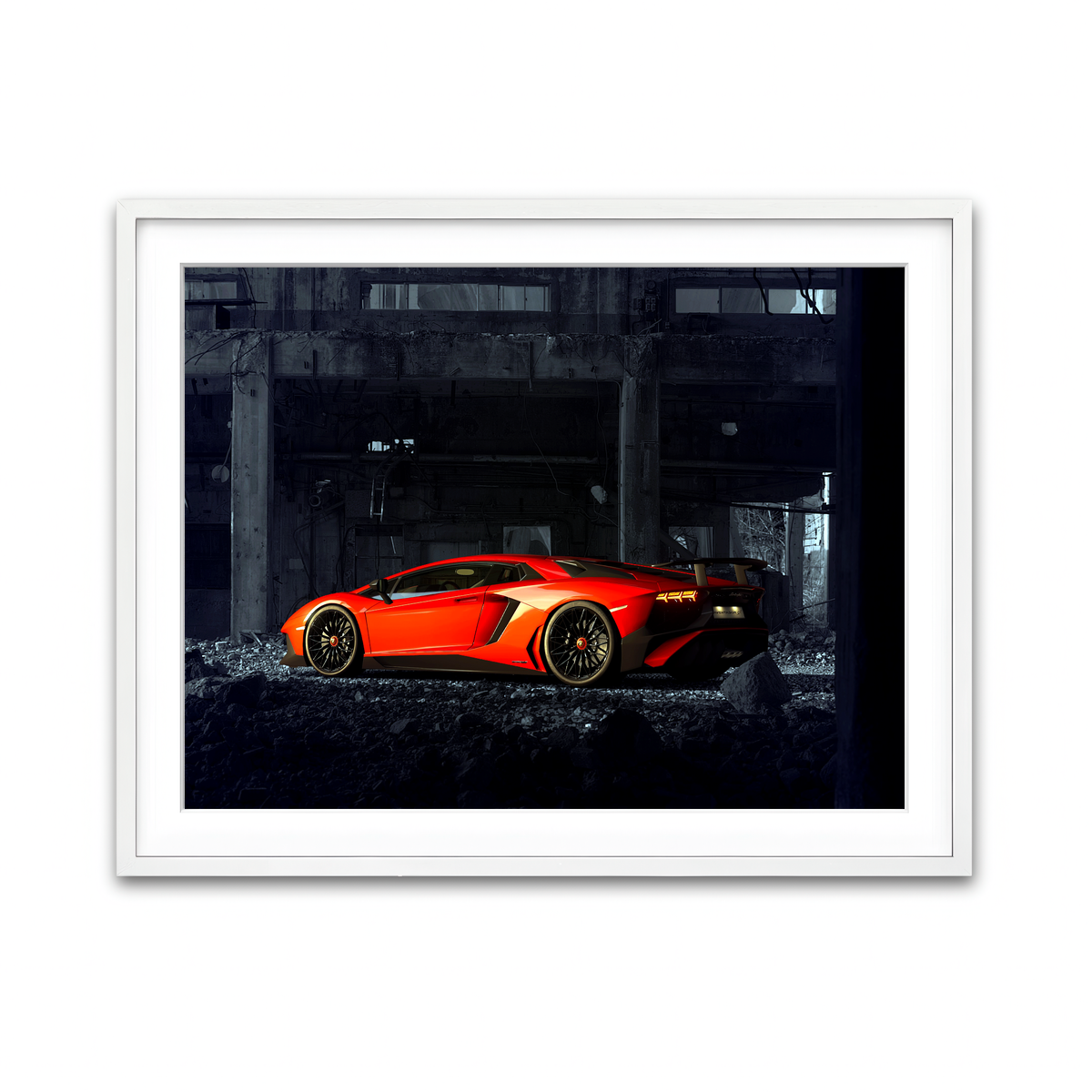 Framed Print 4x3 White