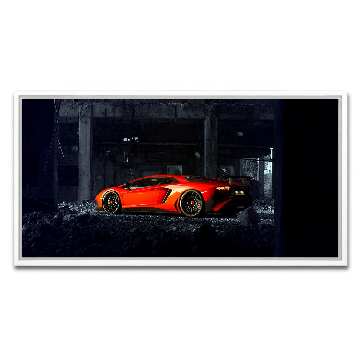 AUTO-MOCKUP WHITE | RUINS-II | 1 Piece | White Framed Canvas | group=2x1